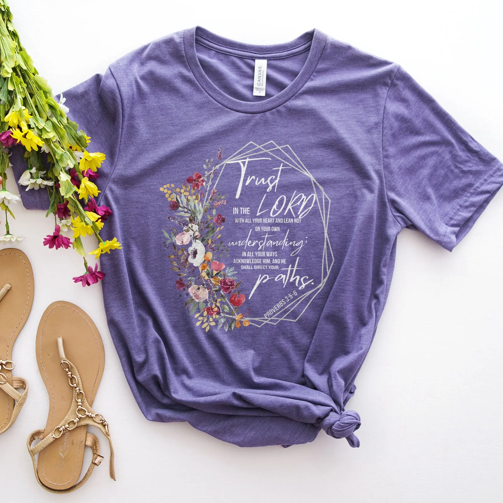 Proverbs 3:5-6 Floral Tee