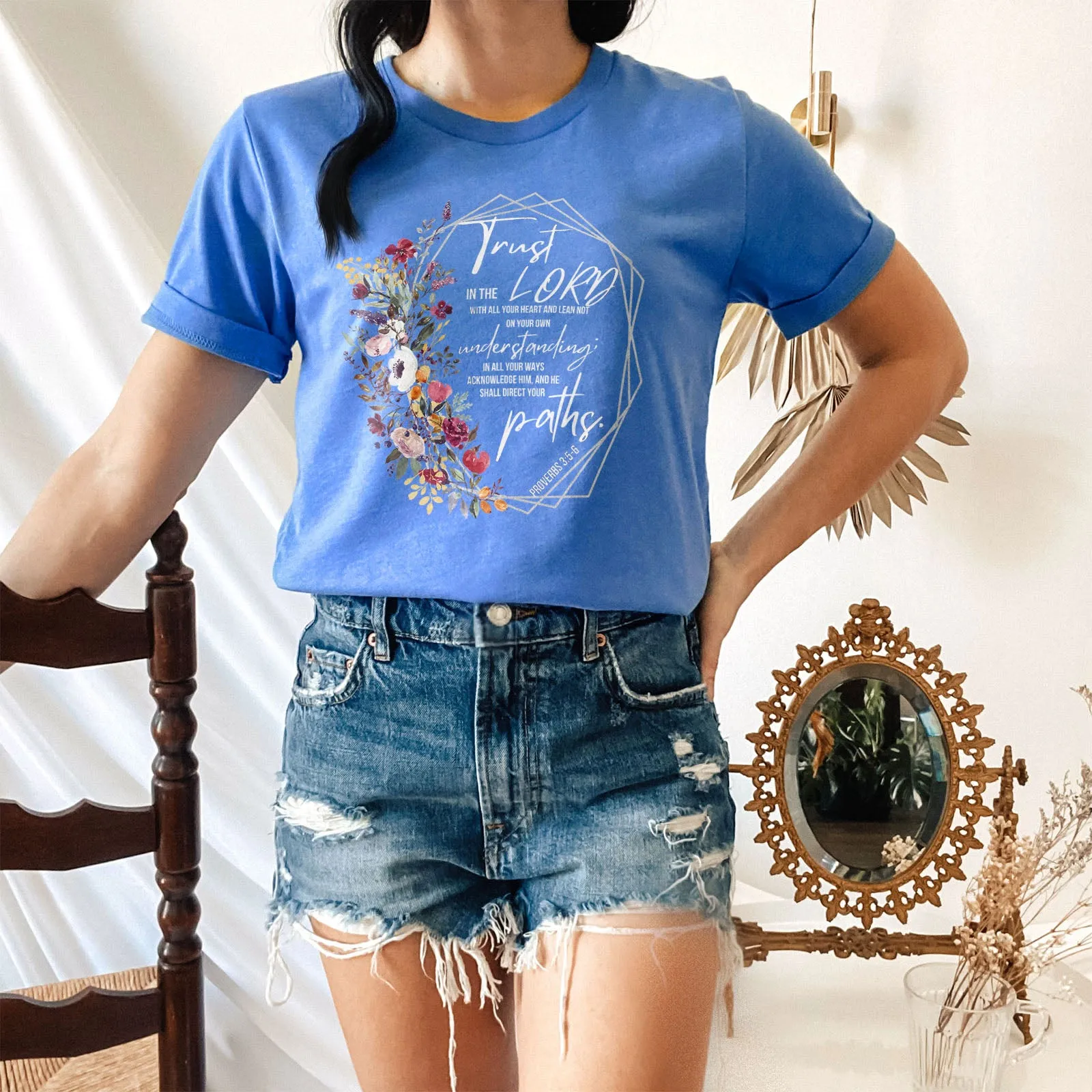 Proverbs 3:5-6 Floral Tee