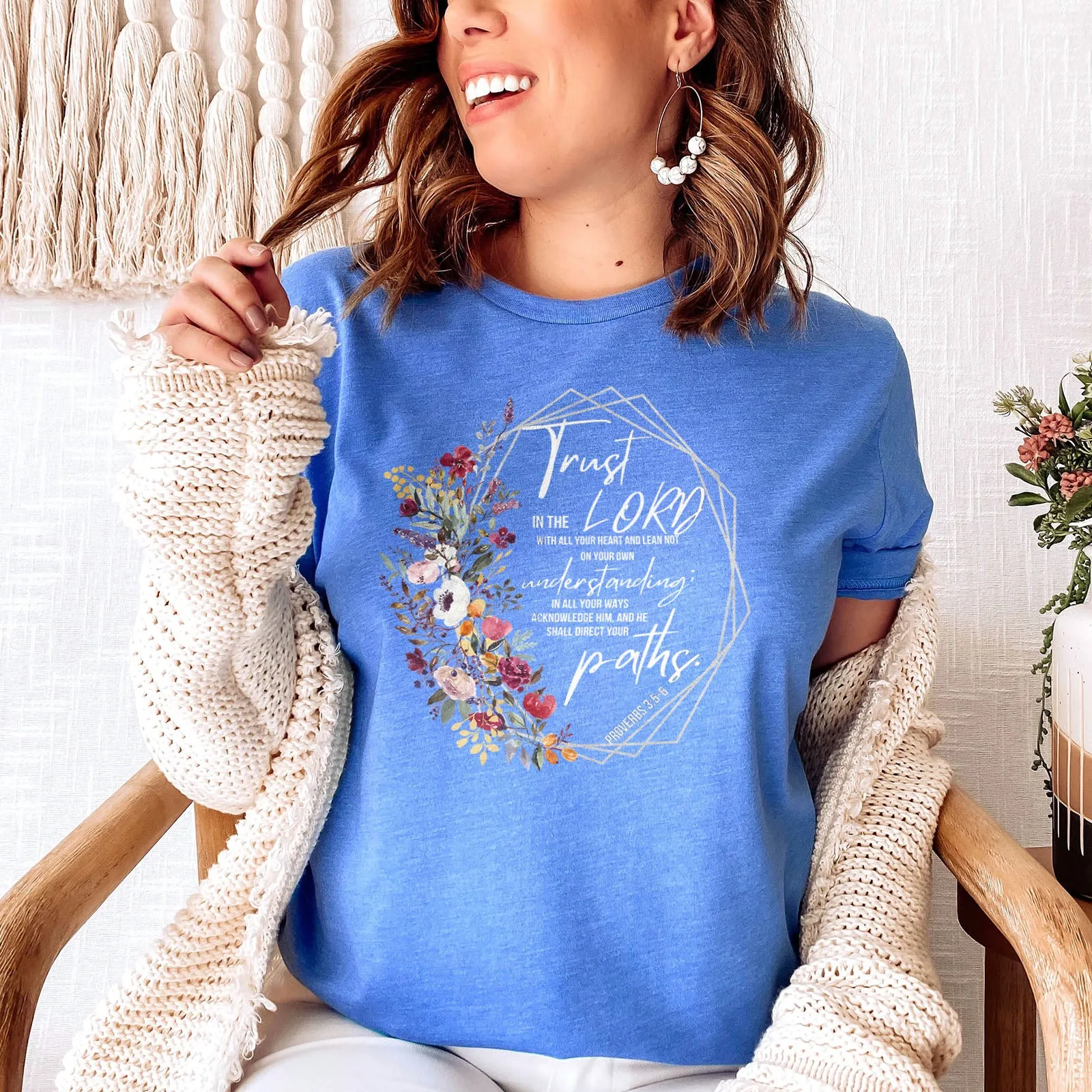 Proverbs 3:5-6 Floral Tee