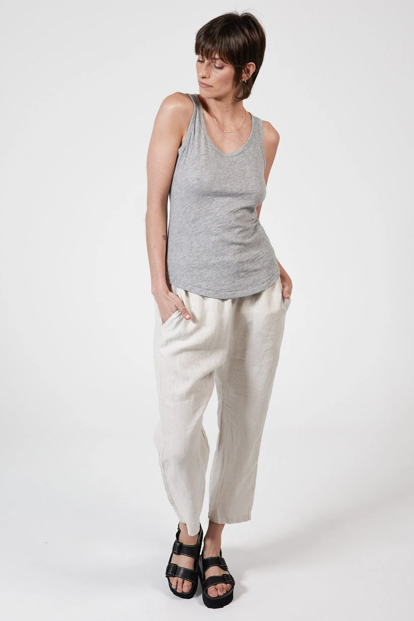 RAYNE SLUB TANK - GREY MARL