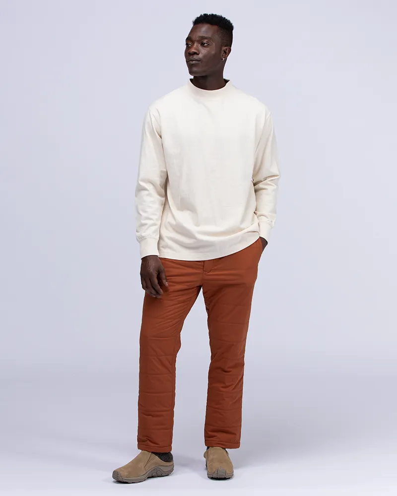 Recycled Cotton Mockneck Long Sleeve T-Shirt