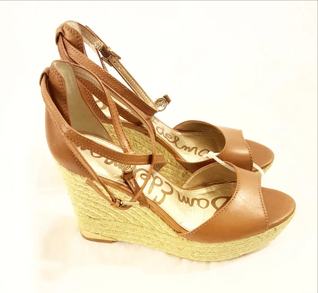 Sam Edelman Brown Wedge Sandal-New