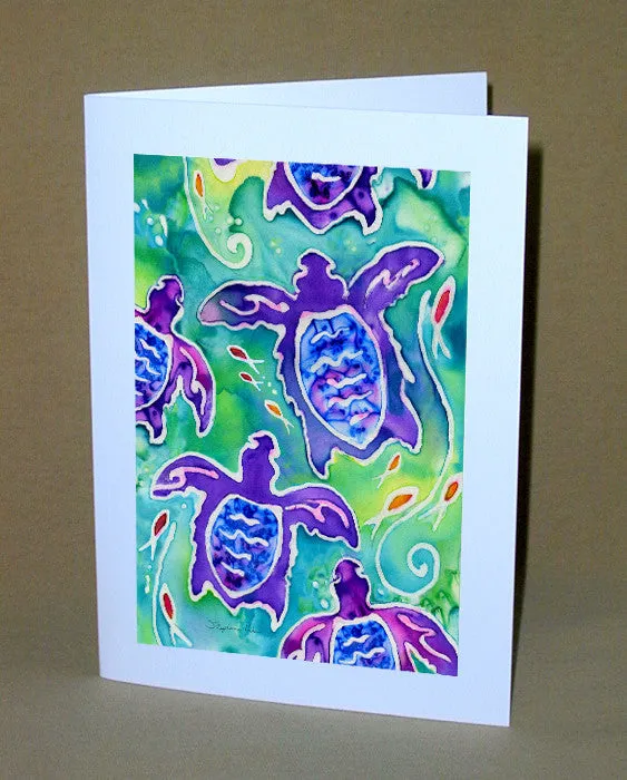 Sea Turtle Swim Notecard