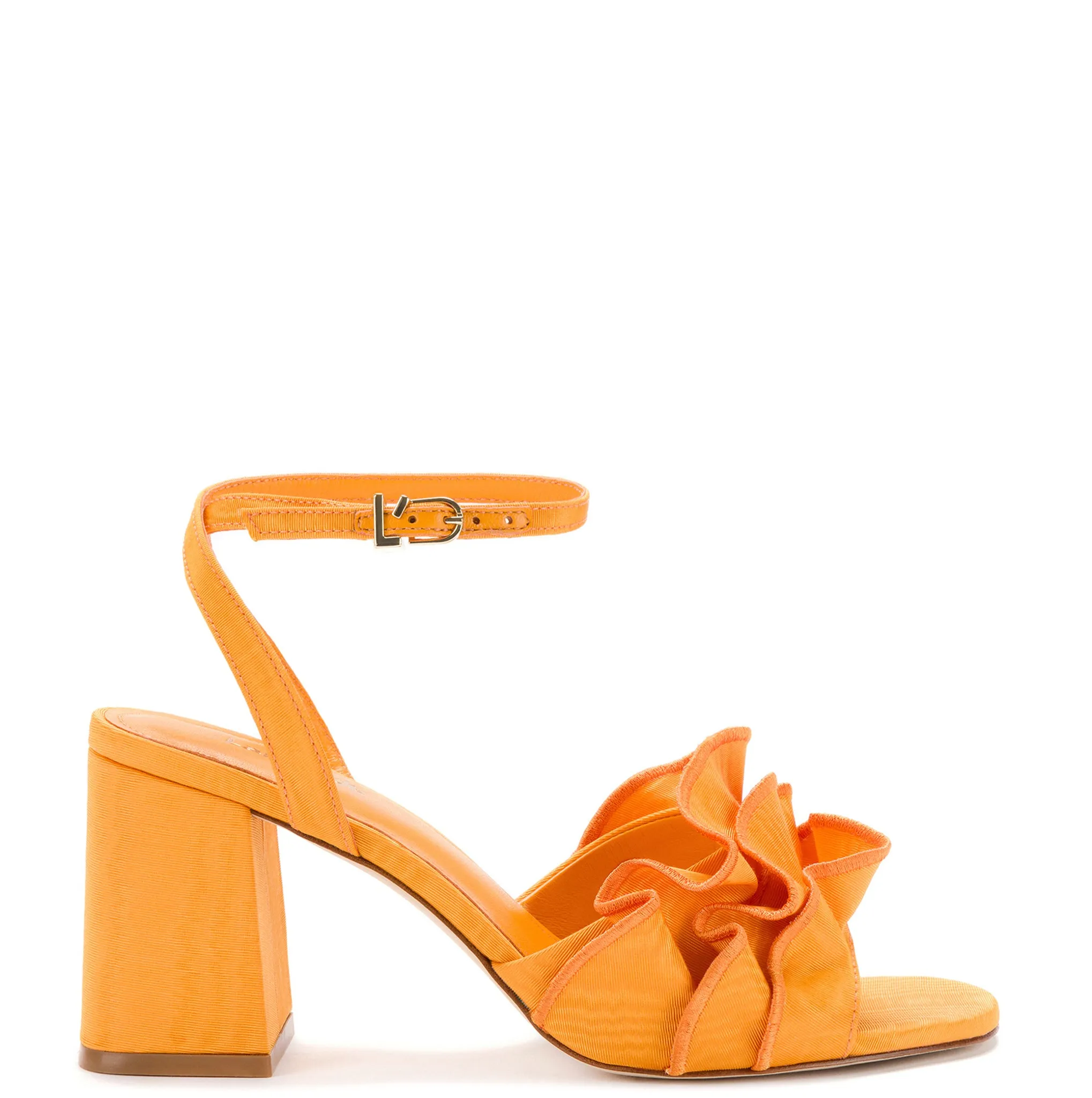 Selena Ruffle Sandal In Mango Fabric