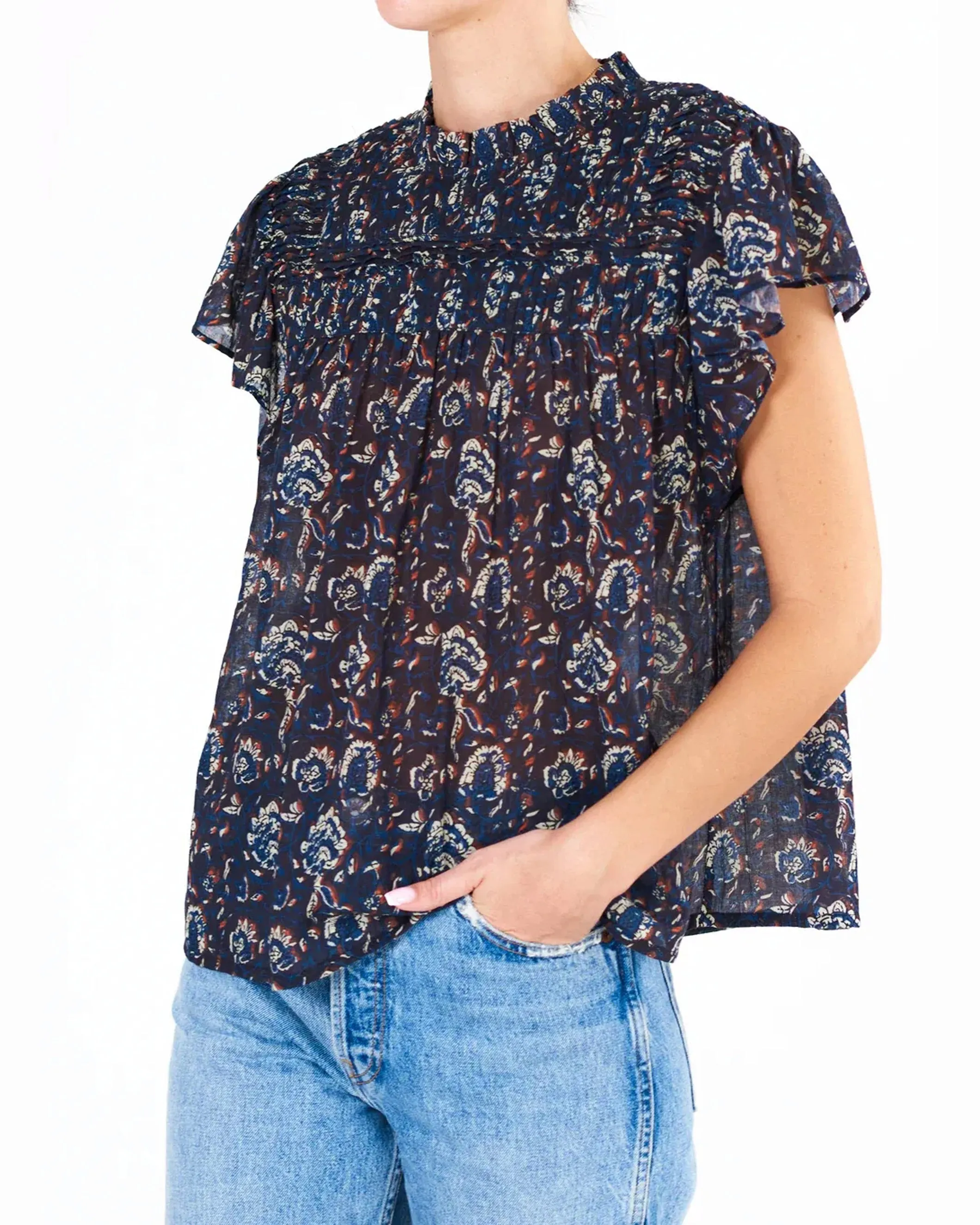 Seren Print SS Top