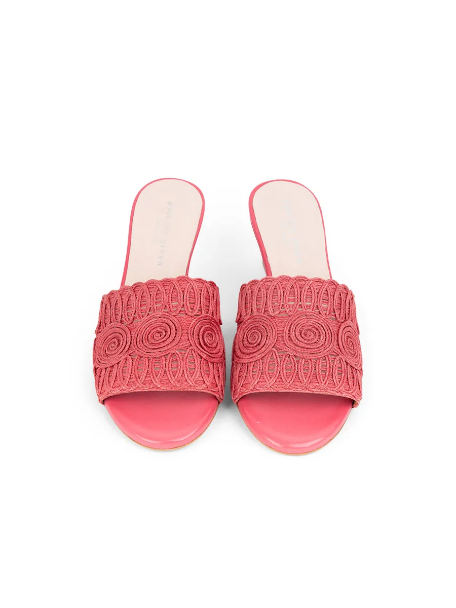 Siesta Swirled Raffia Wedge