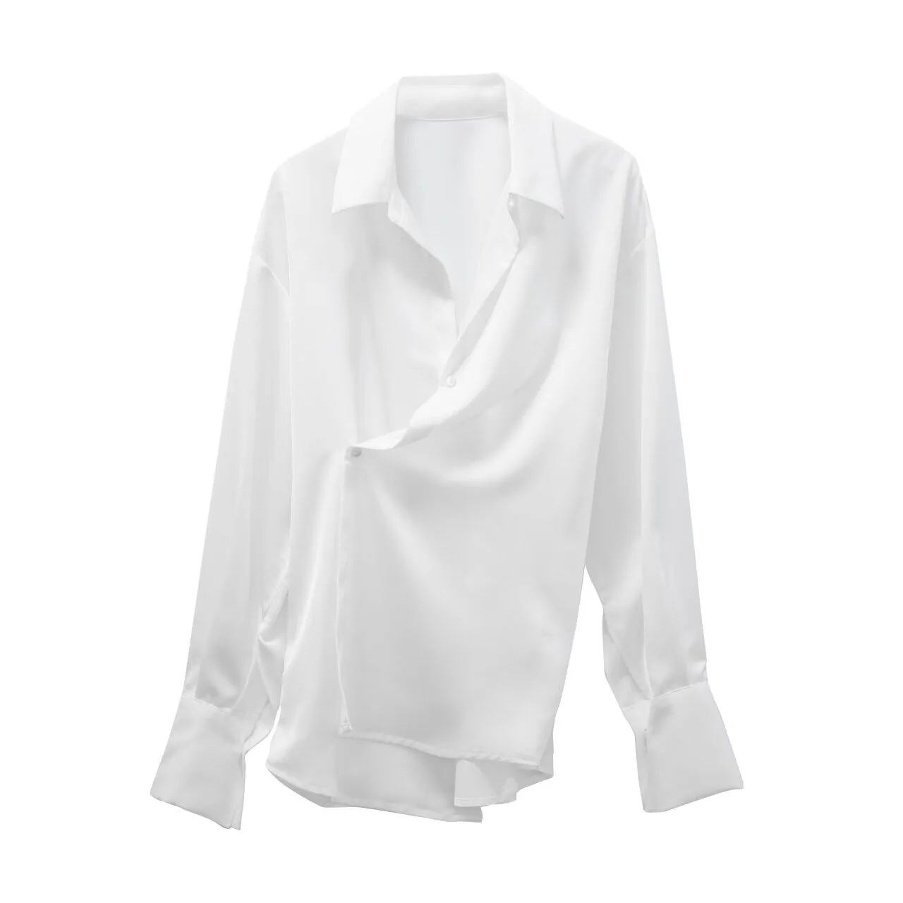 SILK UNBALANCED BLOUSE