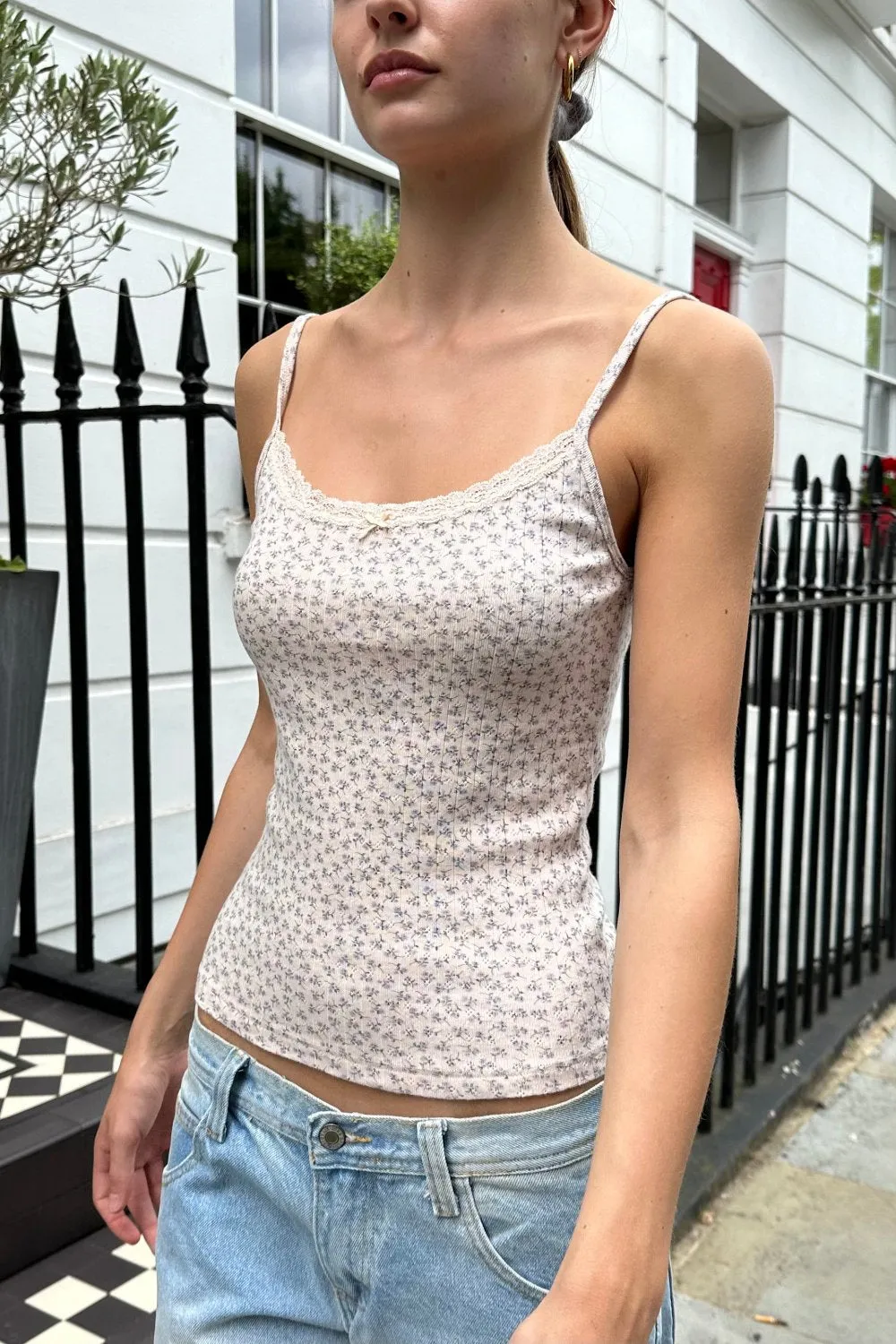 Skylar Floral Eyelet Tank