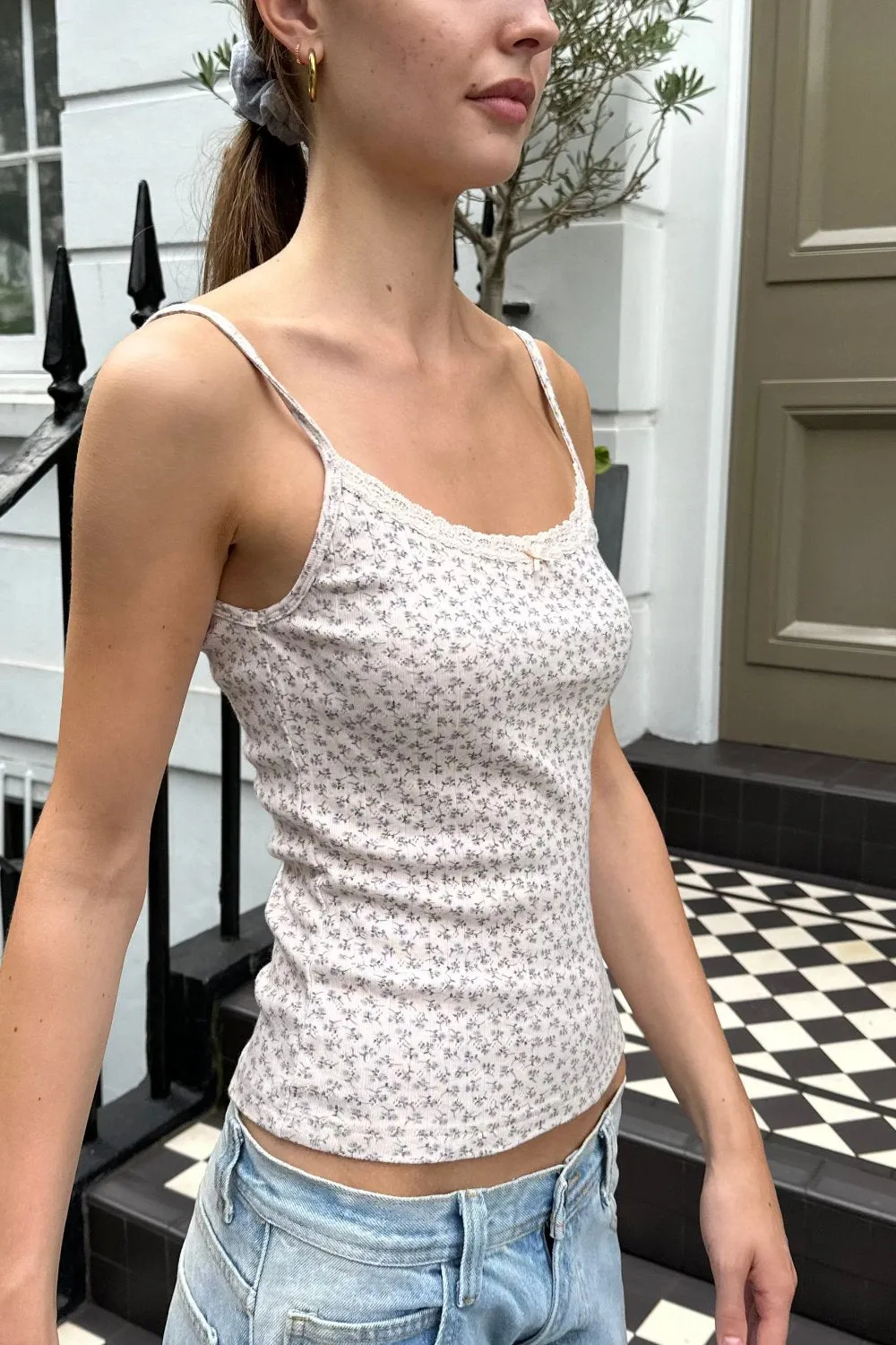 Skylar Floral Eyelet Tank