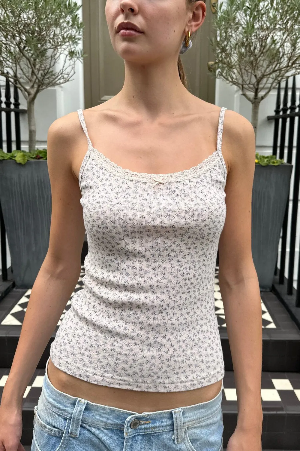 Skylar Floral Eyelet Tank