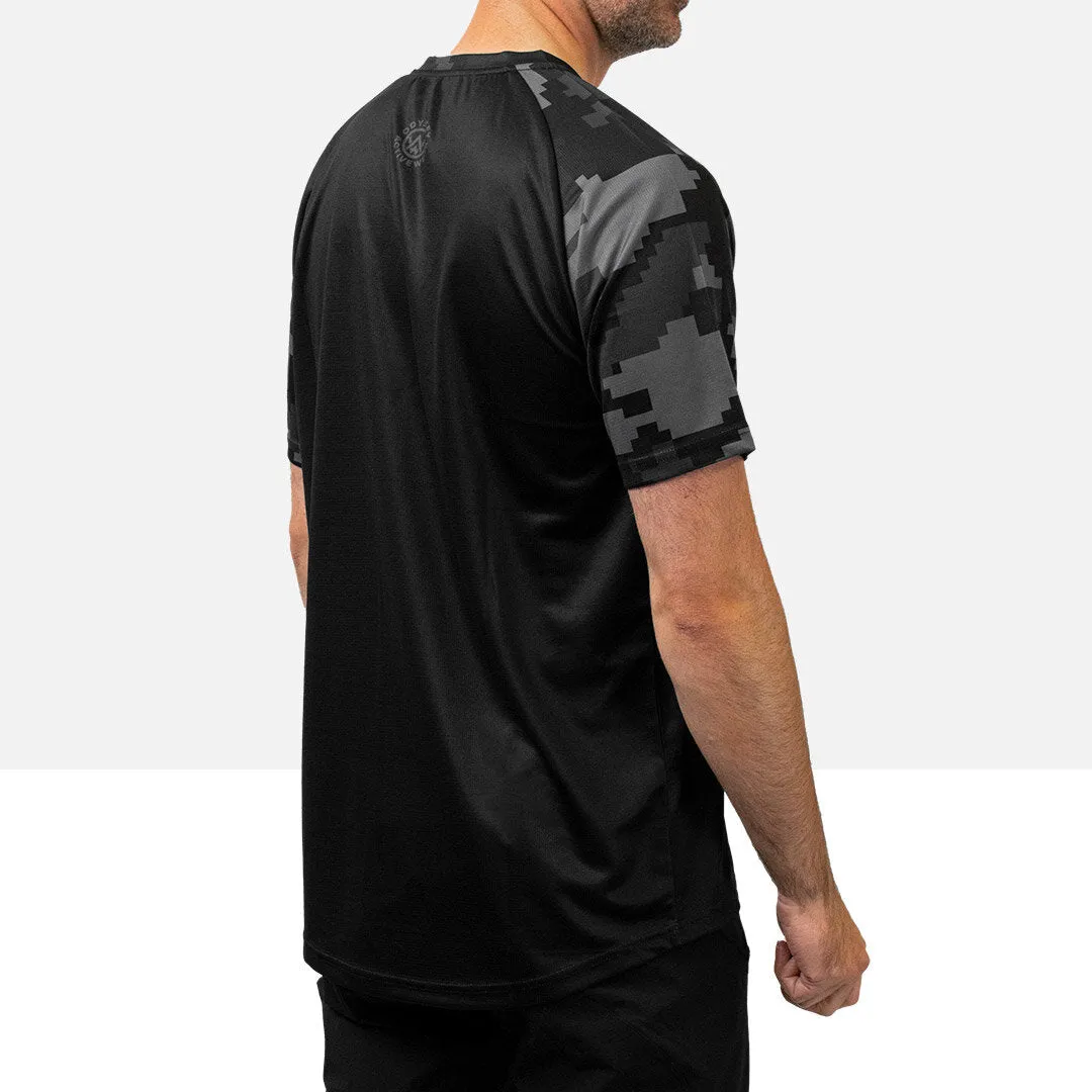 Stealth Digital Camo Short Sleeve MTB Jersey (Sleeves Only Design)