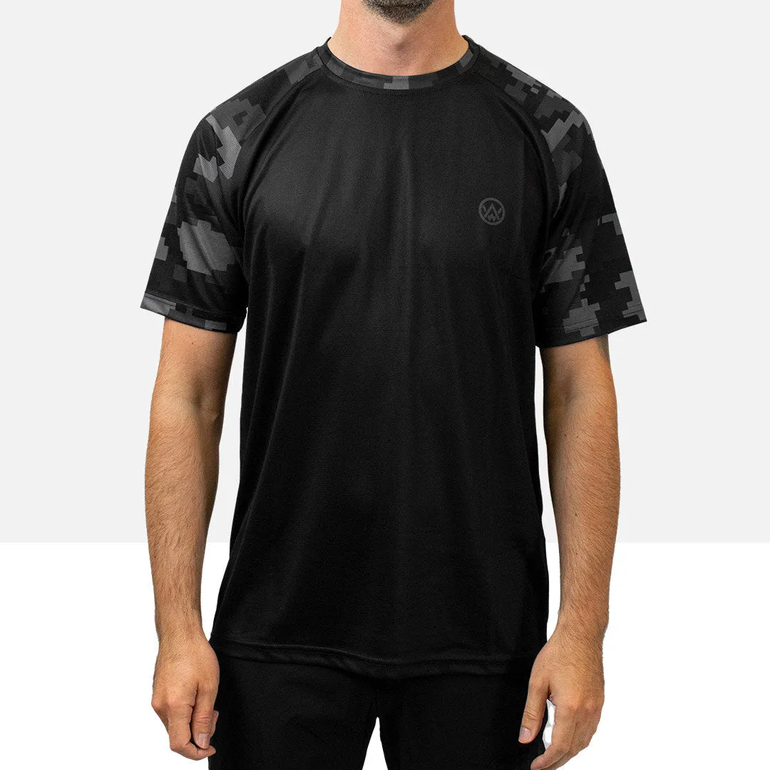 Stealth Digital Camo Short Sleeve MTB Jersey (Sleeves Only Design)