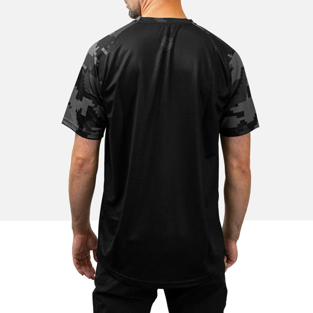 Stealth Digital Camo Short Sleeve MTB Jersey (Sleeves Only Design)