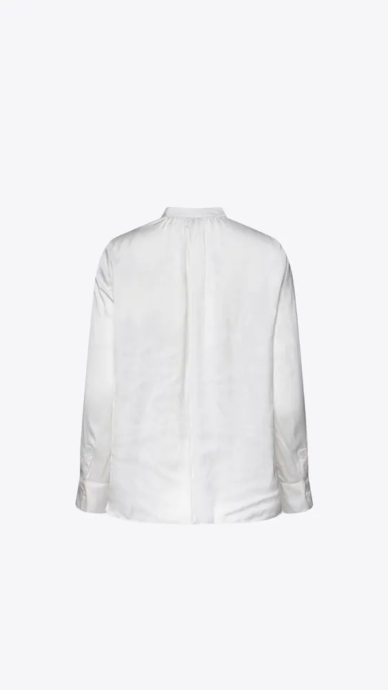 Tink Satin Top - Blanc