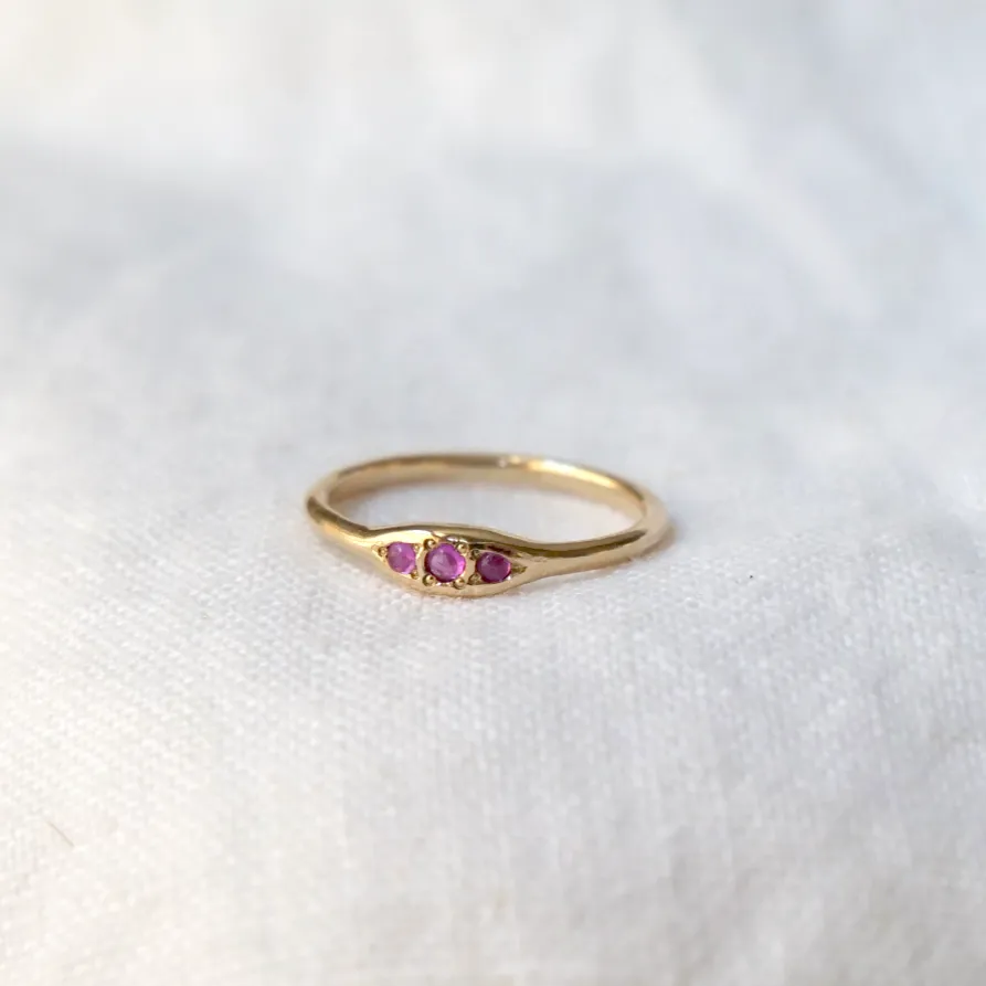 Trio Ring Ruby