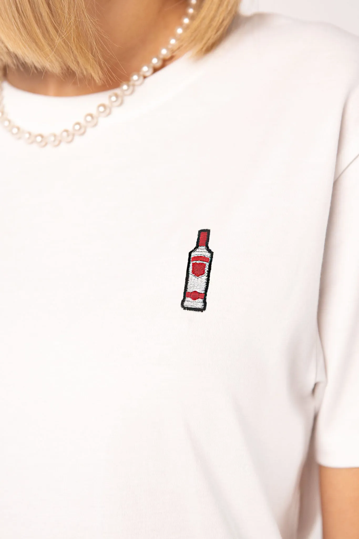 Vodka | Besticktes Frauen Oversized Bio Baumwoll T-Shirt