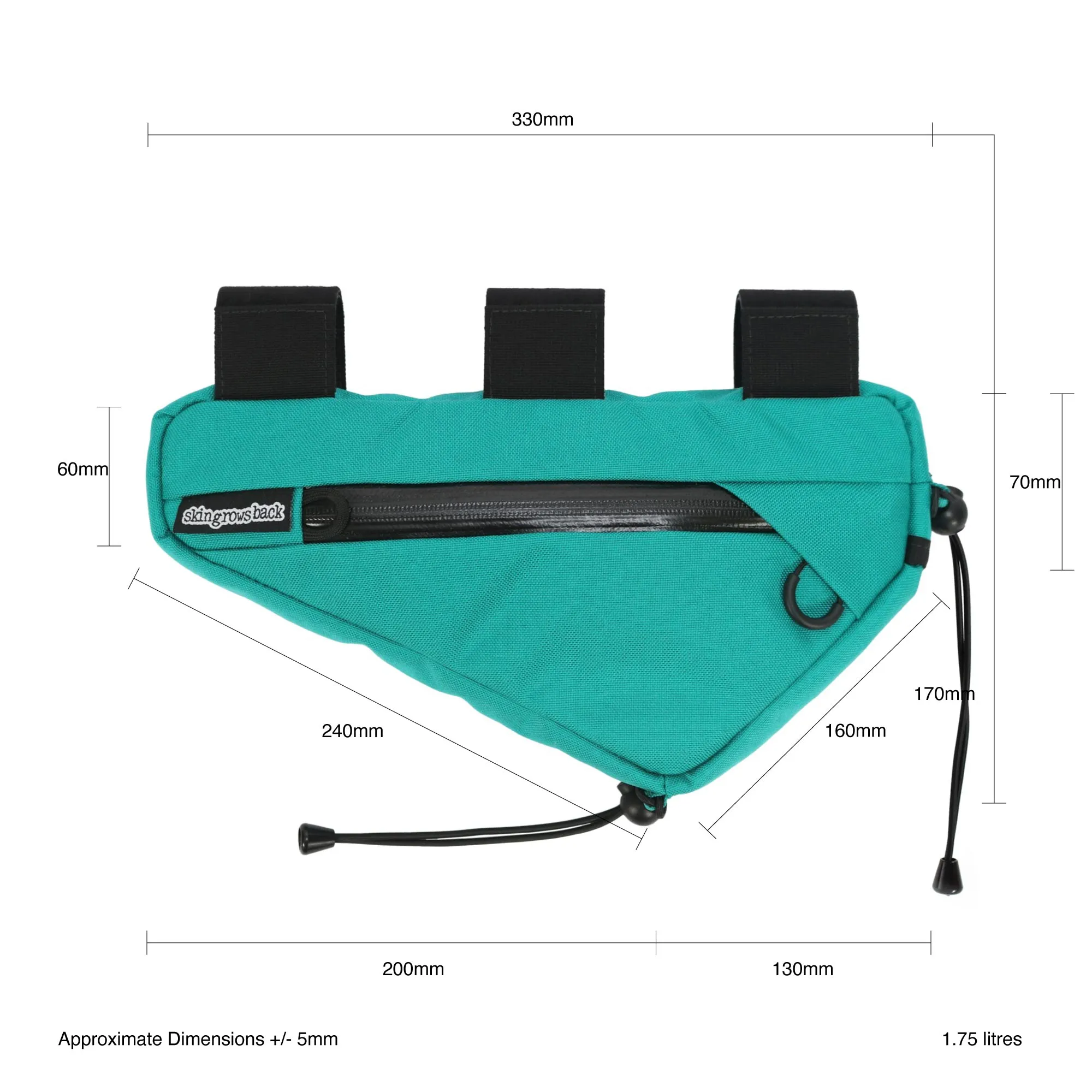 Wedge Frame Bag Teal - wholesale