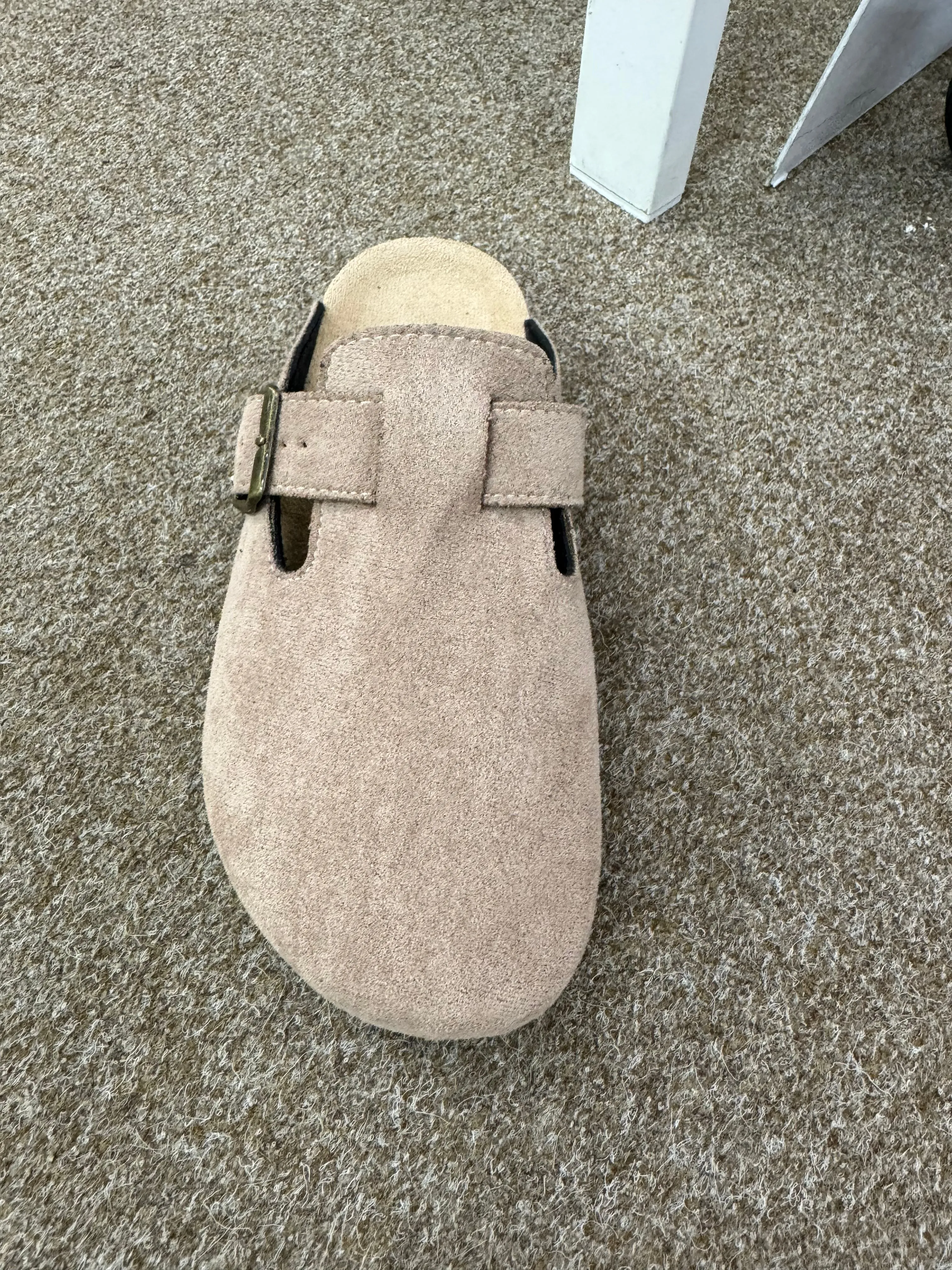 Wedge slip on mule