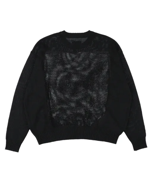 WINDOW WEB SWEATER "BLACK"