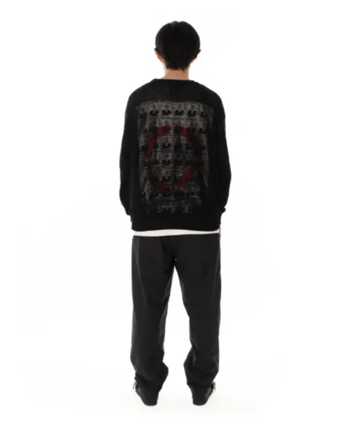 WINDOW WEB SWEATER "BLACK"