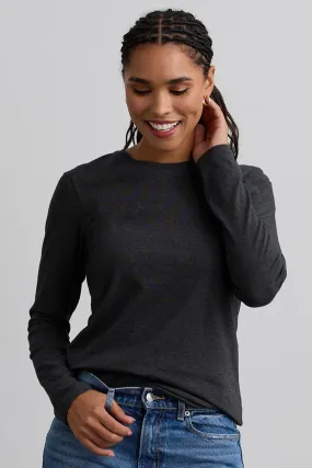 Women's Organic Long Sleeve Crew Neck T-shirt