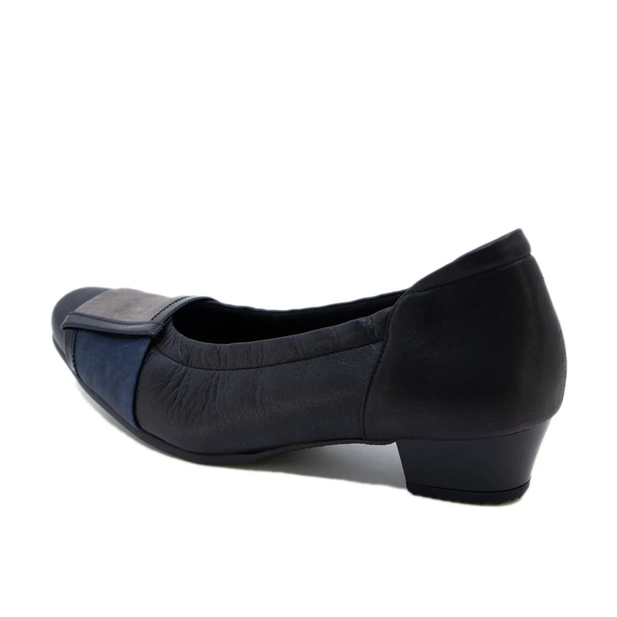 Yuo Black Combi Soft Walking Heels