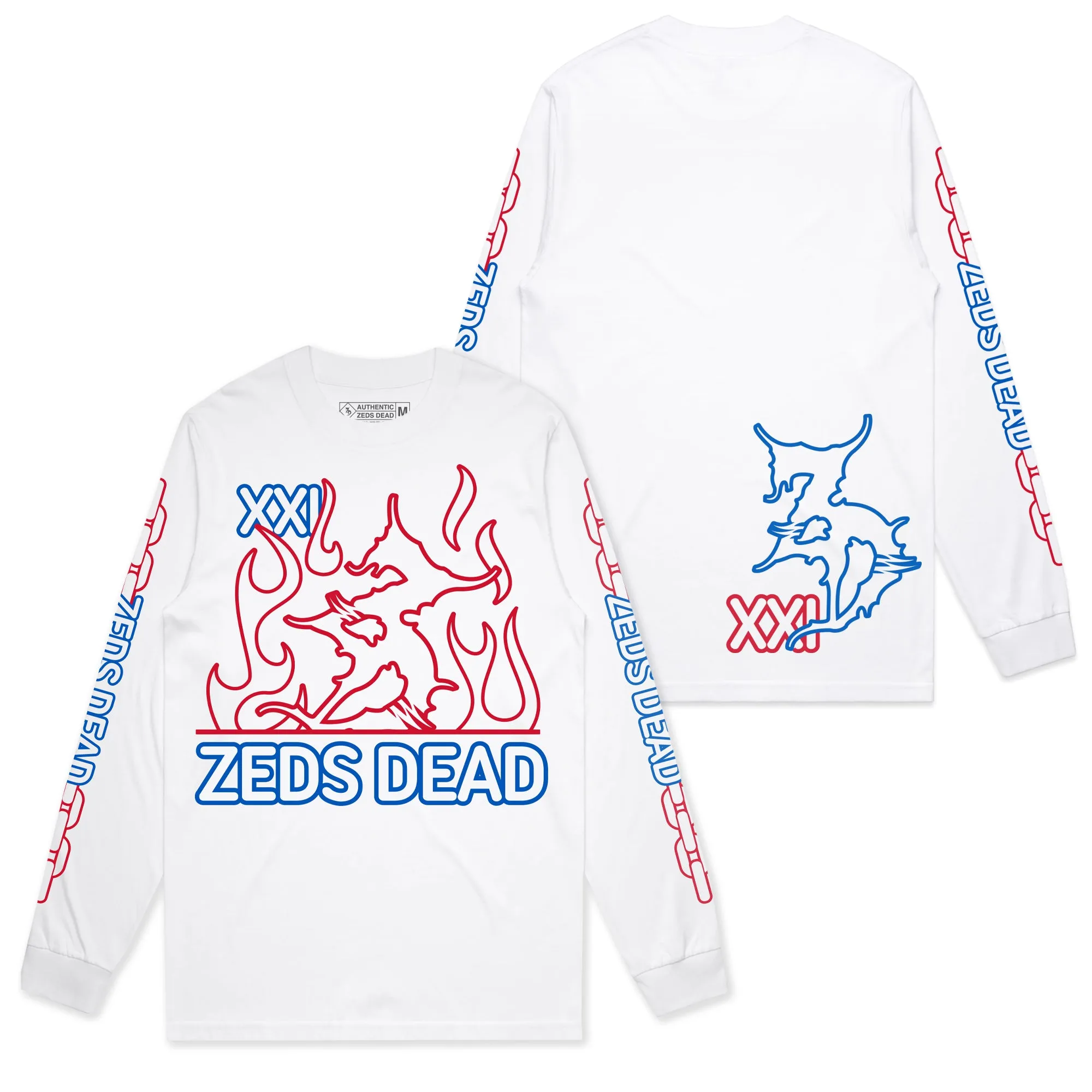 Zeds Dead - XXI - White Long Sleeve